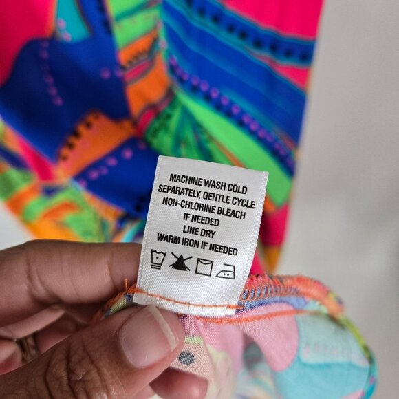 1. State Multicolor Tropical Leaf Print Maxi Dress Women's XL Extra Large NEW - Picture 9 of 10